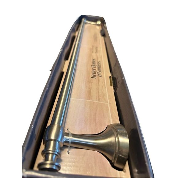 Better Homes & Gardens Safford Satin Nickel Finish Towel Bar Rack with Hardware - Picture 2 of 9